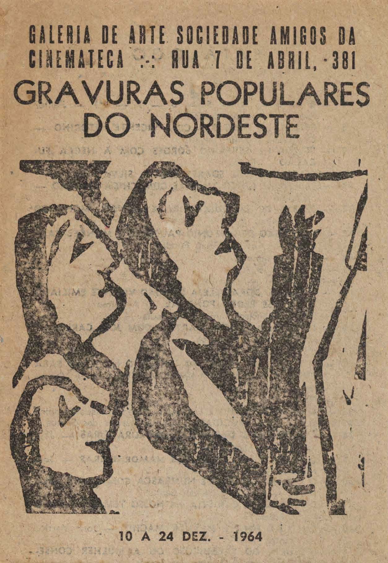 Catálogo da exposição de gravuras do Nordeste - 1964 | Divulgação